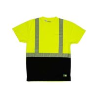 Hi Vis Safety Color Block T-Shirt in Yellow to 6X Big and Tall