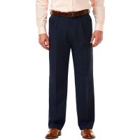 Big and Tall Haggar Microfiber Pleated Pants to Size 60