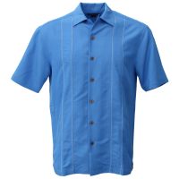 ZigZag Stitch Silk Like Panel Shirt to 6X Tall in 5 Colors