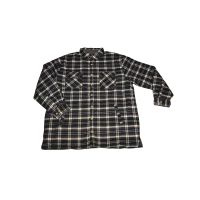Ultra Plush Fleece Lined Beefy Flannel Shirt in Brown Plaid in Tall and Big Sizes