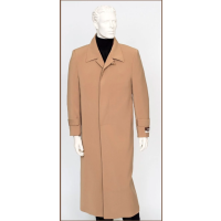 Microfiber Plush Gabardine Top Coat with Hidden Buttons to Size 8X