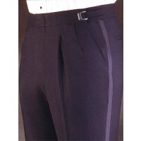 Tuxedo Trouser in Wool or Polyester