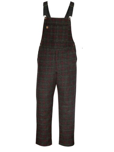 Heavyweight Wool Bib Overalls to Size 5X in Adirondack Plaid