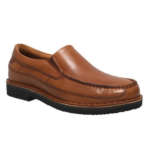 Slip On Smooth Leather Extra Wide Dress Shoe to 5E Width and Size 15 in Black and Brown