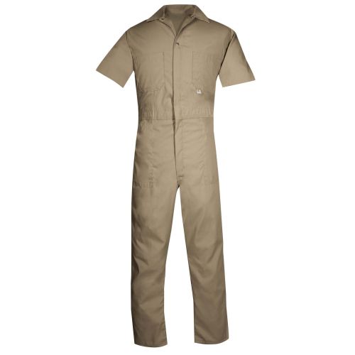 Short Sleeve Poplin Lightweight Coverall in 4 Colors in Short, Regular, Tall Lengths 