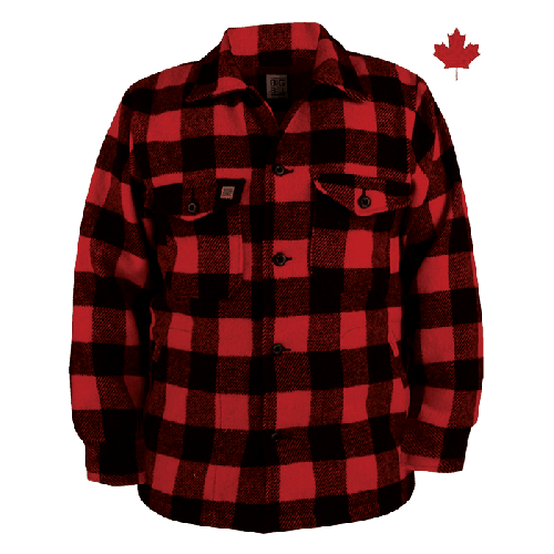 Premium Red Buffalo Wool Coat to Size 5X Made in Canada 