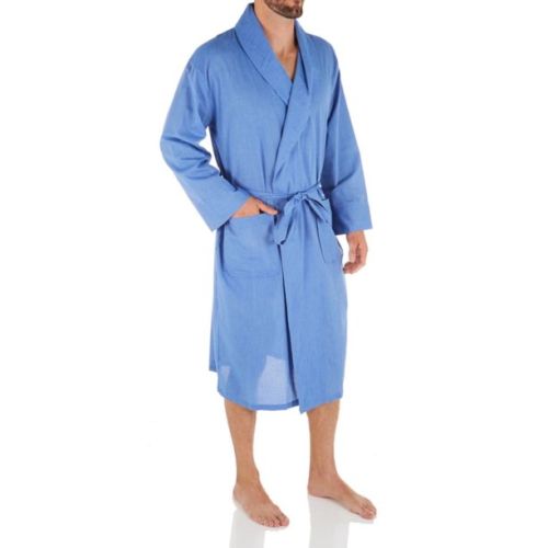Cotton Woven Shawl Robe to Size 10X Big and 4X Tall in Solids and Plaids