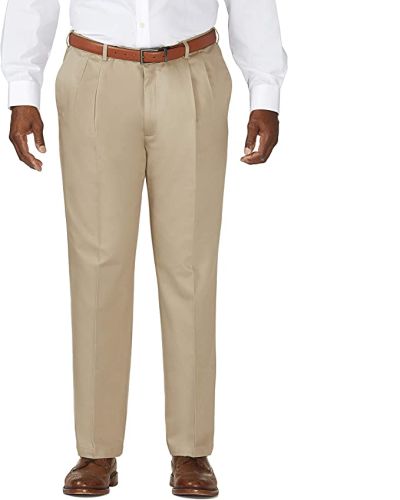 Haggar Pleated Cotton Side Flex Expander Pants to Size 60 in 6 Colors