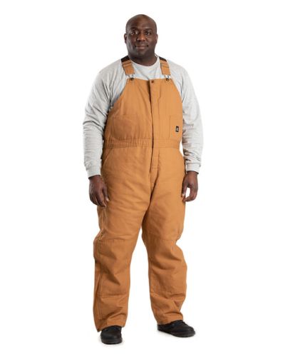 Premium Insulated Double Fill Duck Bib Overalls to Size 8XB and 8XT in Brown, Black, Navy