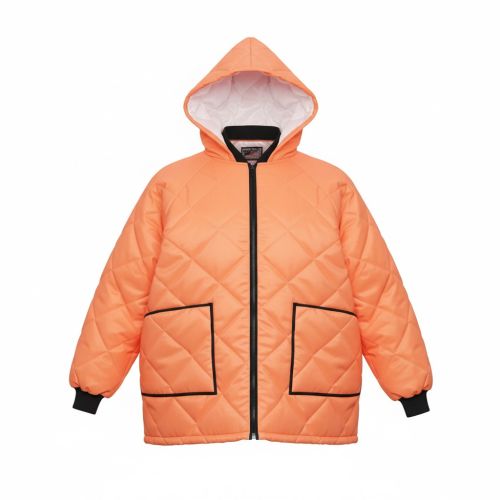 Big and Tall Thermal Lined Blaze Orange Hunting and Safety Parka to Size 6X