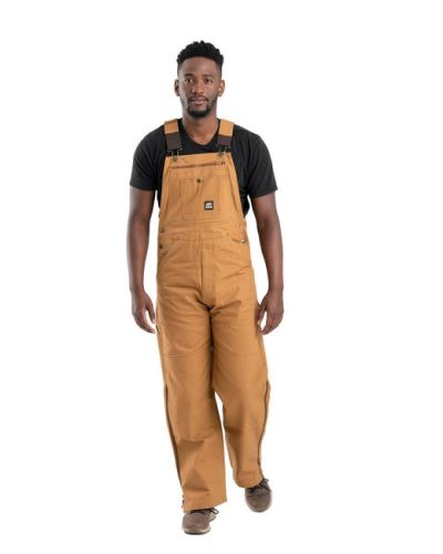 Unlined Duck Bib Overalls in Brown to Size 76 Big and Tall
