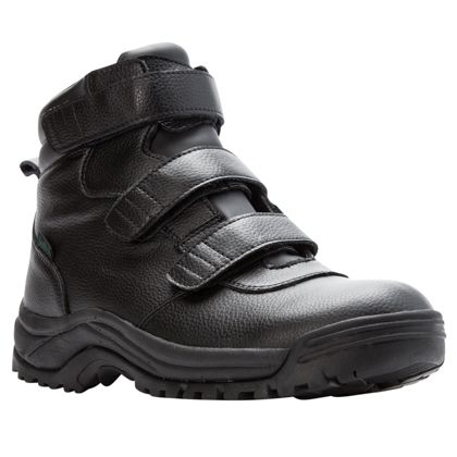 Waterproof Velcro Tall Three Strap Trail Boot to Size 16 5E in Black