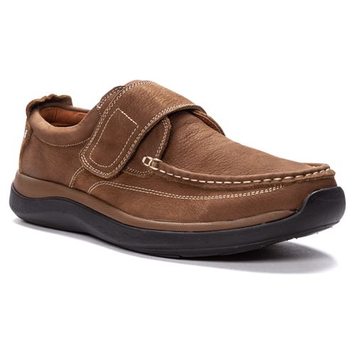 Moc Toe Nubuck Strap On Casual Shoe to Size 18 5E