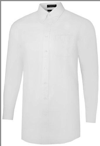 Classic Button Down Oxford Dress Shirt to Size 24 Neck