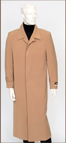 Microfiber Plush Gabardine Top Coat with Hidden Buttons to Size 8X