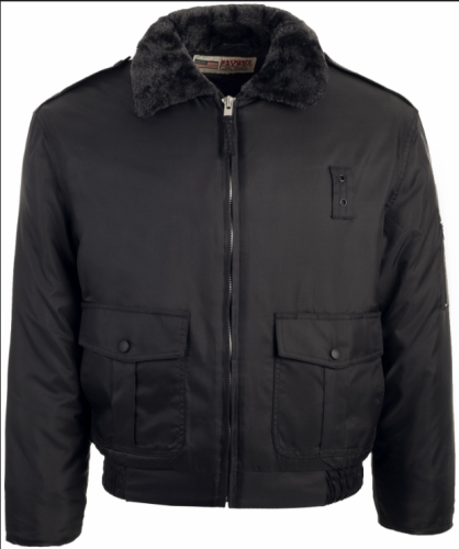 Water Repellant Security Bomber with Epaulets to 6X in Black or Navy